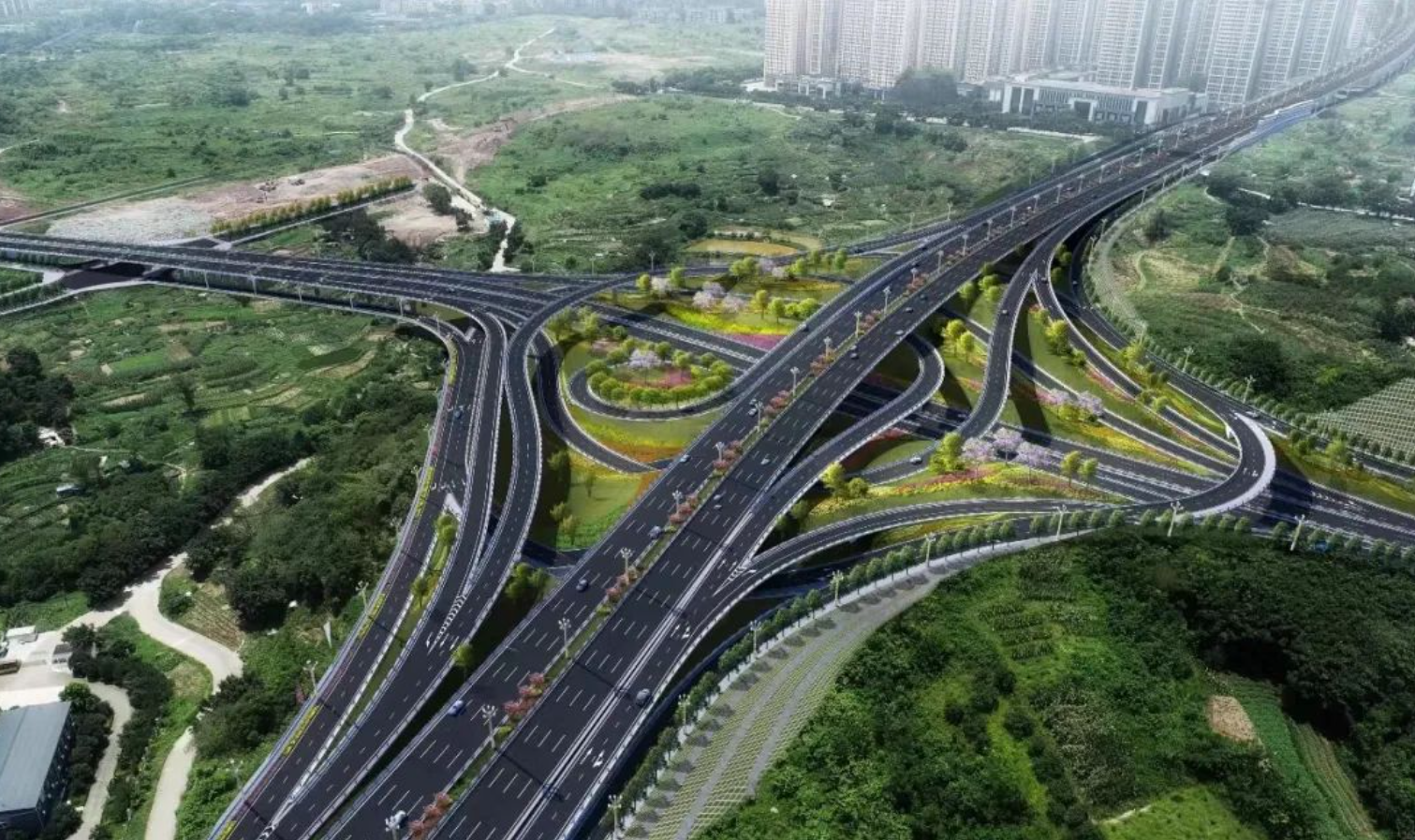 公司中标重庆一纵线白彭路至小湾立交段工程项目